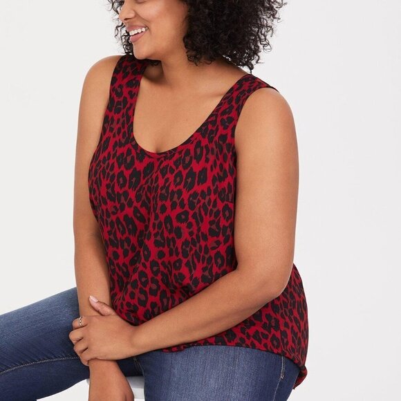 TORRID | Georgette Tank Top Leopard Animal Print | Sz. 5X - Picture 1 of 9